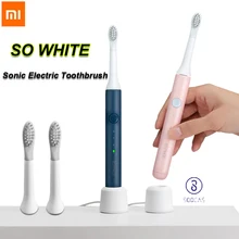 Оригинальная XIAOMI Mijia Youpin Soocas SO WHITE звуковая электрическая зубная щетка Беспроводная Индукционная зарядка IPX7 Водонепроницаемая зубная щетка