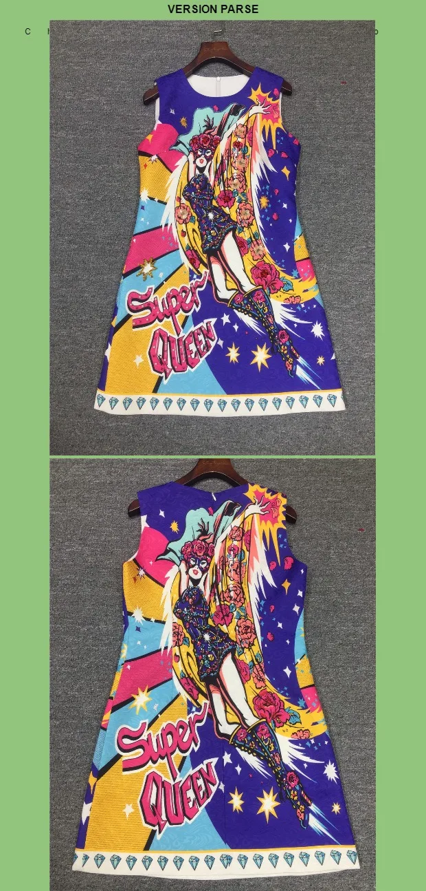 Дизайнерские Mulheres новые luco Lantejoulas Contas Flor Imprimir письмо Elegante da Festa Sem Mangas Vestidos мини Vestido