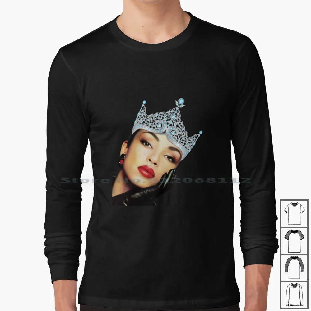 Love-Funny Love Queen Maglietta A Maniche Lunghe Love Singer Love Portrait Celebrity Album 1980S 1990S Band Alt Jazz Smooth Operator