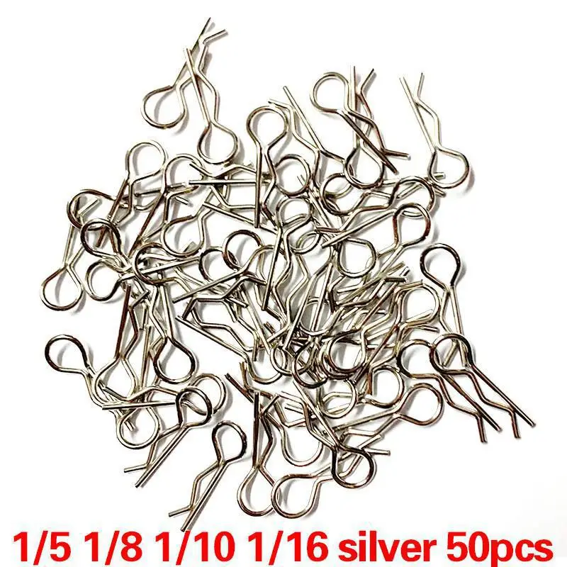 50 Pcs 1/8 1/10 1/16 RC Car Body Shell R Clips Bodyshell Pin Suitable For HSP HPI Redcat Traxxas Trx4 Buggy Truggy | Игрушки и хобби
