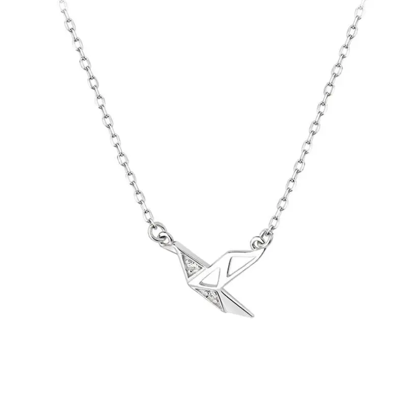 Paper Cranes Pendant Necklaces For Women Trend Short Clavicle Chain Party Gifts Girls Jewelry SAN204 | Украшения и аксессуары