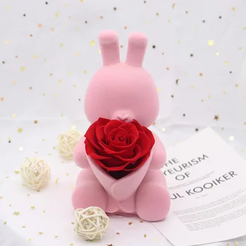 

Eternal Rose Hug Bear Doll Rose Honey Bear Birthday Present a Generation of Fat Star of the Same Paragraph Christmas