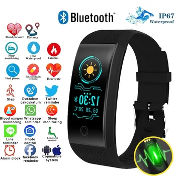 

Smart Watch Qw18 Fitness Sleep Monitoring Waterproof Smart Wristbands 24H Heart Rate Tracker Smart Band For IOS And Android