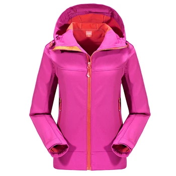 

Winter Women's Softshell Fleece Windbreaker Outdoor Sportswear Hiking Trekking Camping Skiing Female Jackets