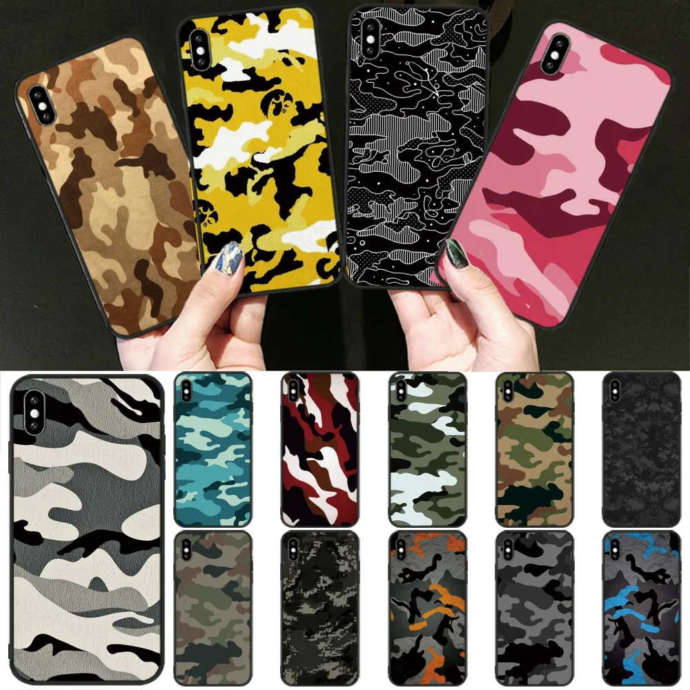 Чехол для iPhone 11 pro XS MAX 8 7 6 6S Plus X 5 5S SE XR с камуфляжным рисунком|Чехлы-накладки| |