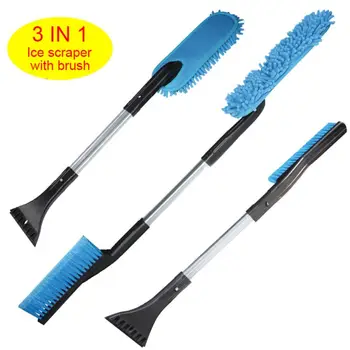 

3 In 1 Car Snow Shovel Multifunctional Snow Shovel Long Rod Deicing Ice Sweep Tool Snow Removal Brush For Winter Car Accessories