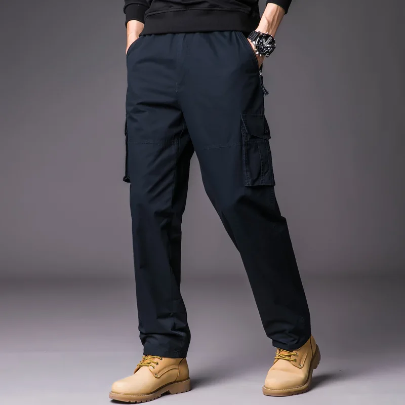 Мужские военные тактические брюки-карго с карманами, мужские Лоскутные Повседневные спортивные штаны для бега, черные рабочие штаны высокого качества