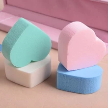 4 шт./1 комплект мягкий макияж в форме сердца губки косметическая пуховка красота макияж основа гладкая губки для лица Пудра слоеные женщины