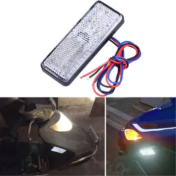 

Universal Motorcycle Turn Signal Light Lamp Reflector Tail Brake 24LED Car/ATV LED Reflectors/Truck Side Warning Lights 3 color