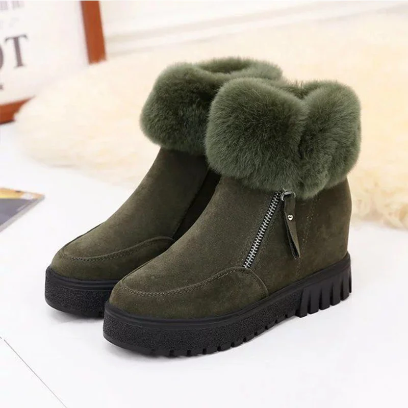 Г., новые женские ботинки зимние уличные теплые ботинки на меху водонепроницаемые женские зимние ботинки обувь на высоком толстом каблуке с круглым носком