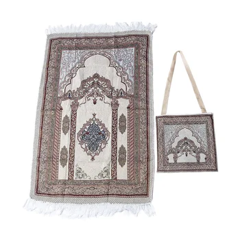 

Cotton Yarn Prayer Mat Carpet Light Muslim Prayer Rug for Living Room Bedroom Hall (with Bag)