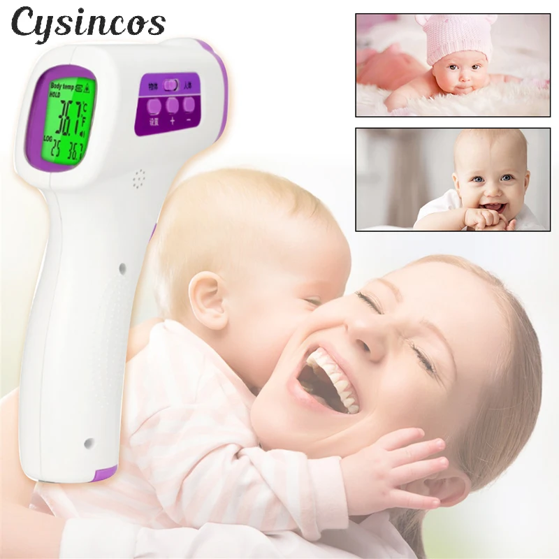 

CYSINCOS LCD Backlight Baby Forehead Thermometer Digital Body Temperature Baby Forehead Infrared Fever Thermometer Free Shipping