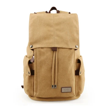 

TANGHAO Vintage Canvas Backpack Unisex Casual College Bag Hiking Bag 15.6-inch Laptop Business Backpack Canvas Rucksack