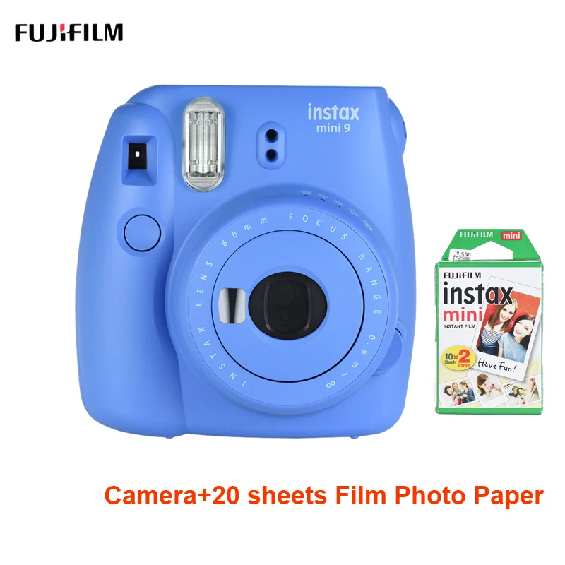 Новая фотокамера моментальной печати Fujifilm Instax Mini 9 5 цветов+ 20 листов фотобумаги аксессуары для фотосъемки - Цвет: Dark Blue