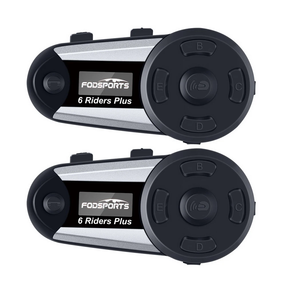 2 шт. Fodsports V6 Plus мотоциклетный шлем Bluetooth водонепроницаемая гарнитура домофон 6