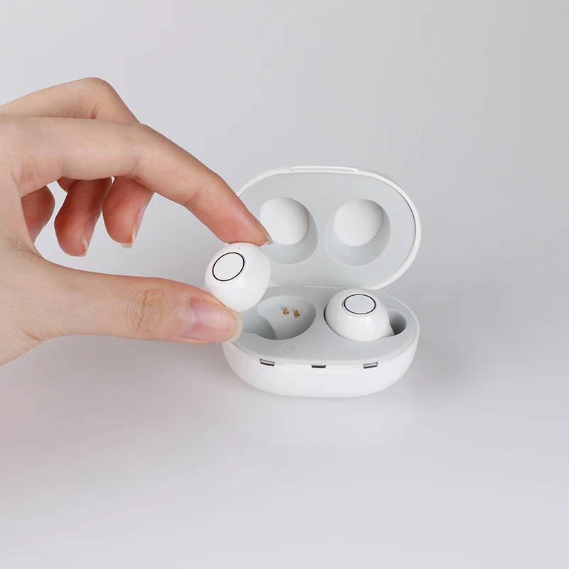  1 Pair USB Rechargeable Mini In Ear Portable Invisible Hearing Aids Assistant Adjustable Tone Sound