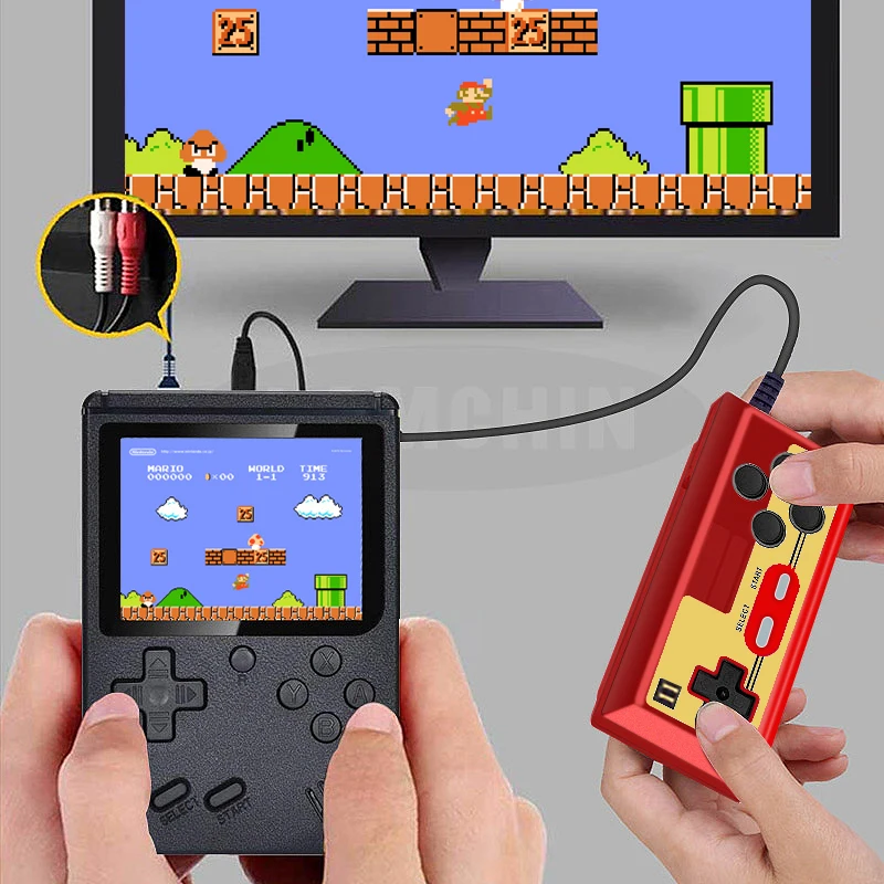 Портативная игровая приставка в 8-битный ретро мини Портативный 3,0 дюймов Цвет ЖК-дисплей игровая консоль 500 в 1 встроенный игровая консоль для детского подарка