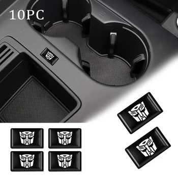 

10PC 3D Car Styling Epoxy Resin Transformers Autobots Decepticons Emblem Badge Sticker Decals For Ford Kia BMW Audi Skoda SEAT