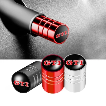 

4pcs Car Wheel Tires Bolt-in Valve Caps 3D Metal Theftproof Valve Caps For VW GTI Golf GTD Passat Polo Tiguan Scirocco Jetta