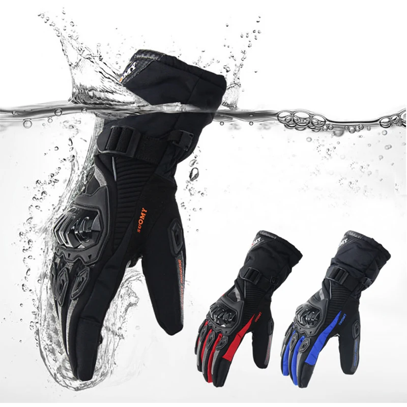 SUOMY motorcycle gloves can be touch-screen winter 100% waterproof and windproof Gant Moto Guantes men's cycling | Автомобили и