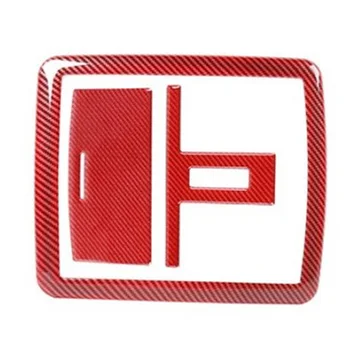 

3pcs Reading Light Cover Carbon Fiber Style Roof Decor ABS Red Practical