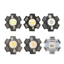 10-1000 шт. Cree 1 Вт 3 Вт чип светодиодный излучатель диод Нейтральный Теплый Холодный белый красный зеленый Королевский синий желтый розовый УФ RGB светодиодный с радиатором