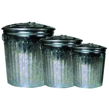 

Il Campo CDF03479 Bidone Zincato con Coperchio, 58x47x47 cm