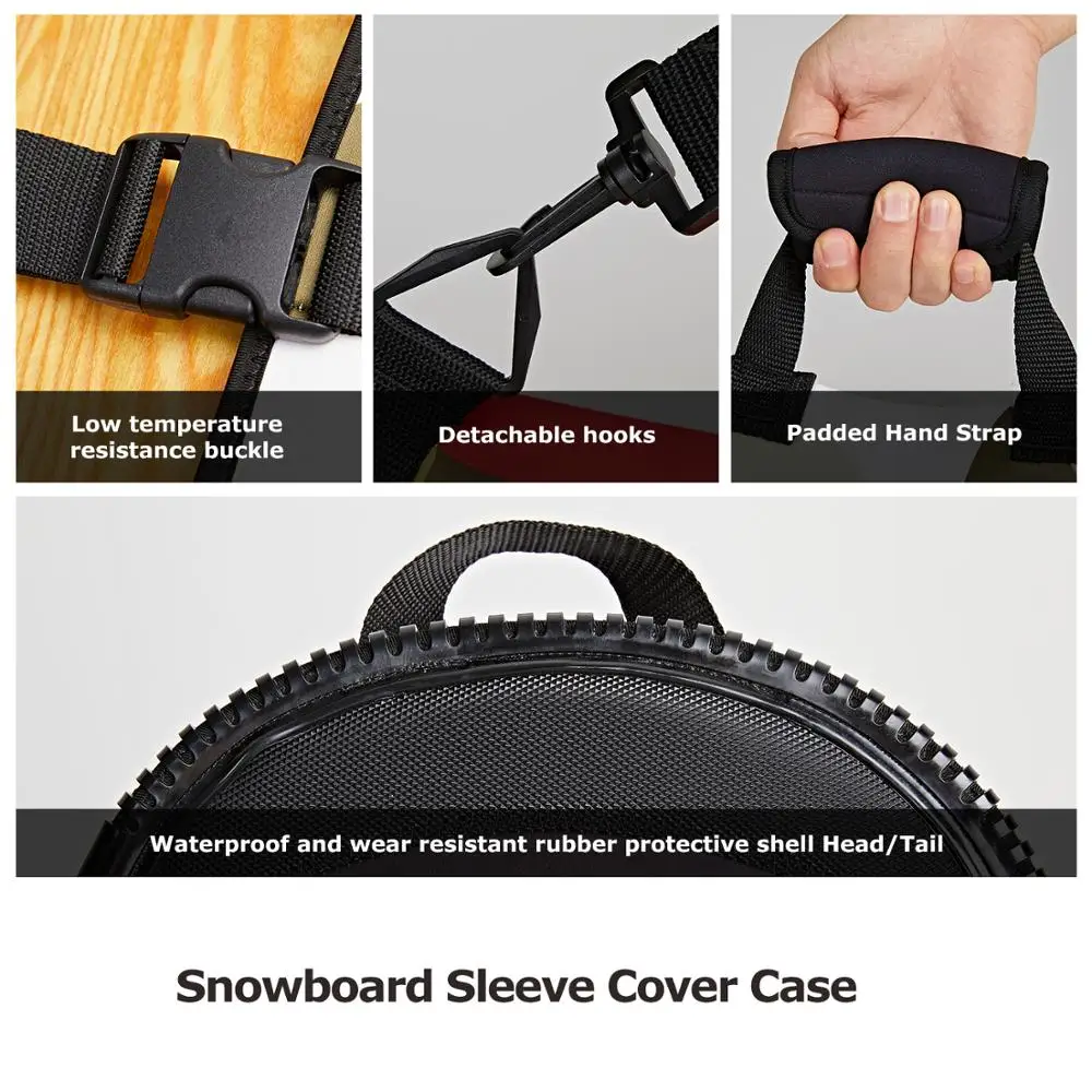 XCMAN Snowboard Sleeve Whole Cover Protection Suitcase Case Snowoard Bag for Easy Carry & Protection from Scratches