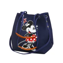 Женская модная сумка на одно плечо с изображением Диснея Минни Микки из мультфильма, простая оксфордская диагональная посылка, переносная сумка для путешествий