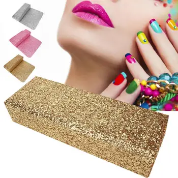 

Manicure Table Shinning Sequins Nail Art Table Mat Cushion Pad Pillow Hand Holder Hand Rest Manicure Tool Nails Design