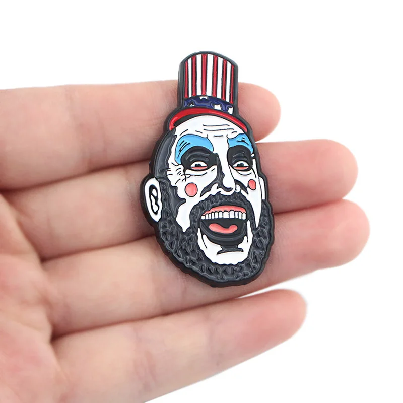 P4040 Dongmanli House of 1000 Corpses Captain spaulding эмалированные булавки металлические броши на воротник брошь ювелирные изделия Нагрудный значок