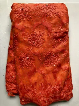 

2019 promotion collection african Tulle Swiss lace fabric high quality african France lace fabric for Embroidery cord lace fabrc