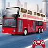 Double E E640 Travel Bus 1:18 Alloy Model High Speed Racing Car Double-decker Bus Model Sound Light RC sightseeing Bus Toys Boys 1