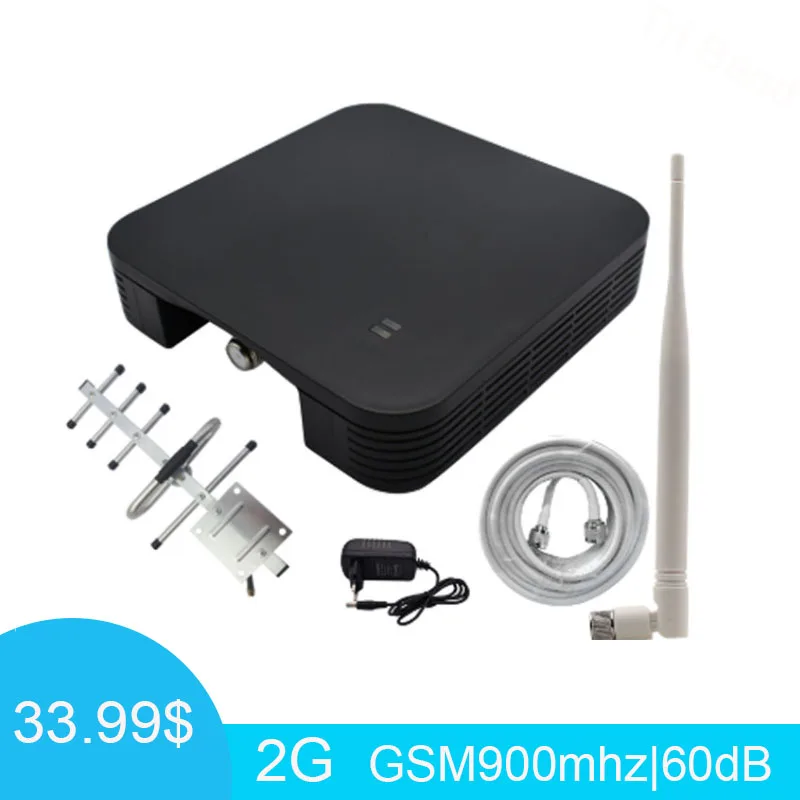 60dB Powerful GSM Repeater 900MHz GSM Cellular Signal Booster UMTS 900MHz Mini Phone Amplifier Mobile Phone Signal Repeater -