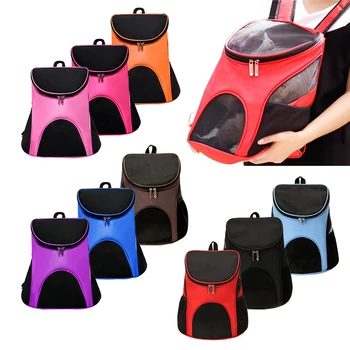

Pet Travel Outdoor Backpack Cat Puppy Bags Breathable Mesh Windows Carrier Chest Bag Portable Handbag Dog Accessories Front Bag