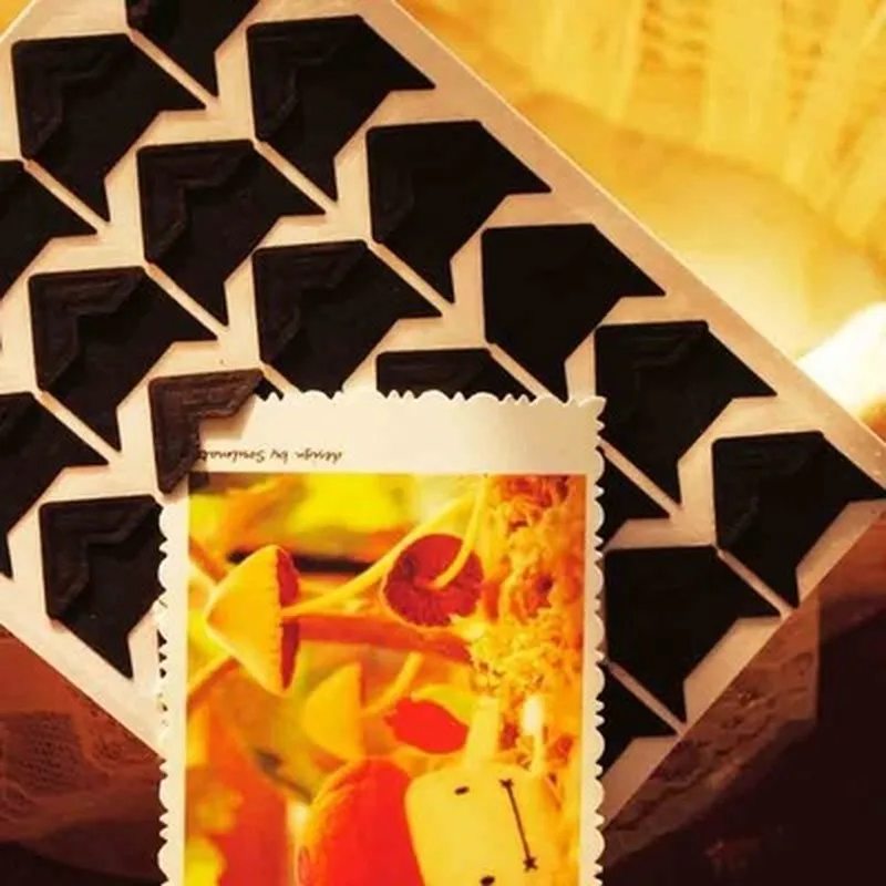 

DIY Vintage Corner Kraft Paper Stickers for Photo Albums Frame Decoration Pure Hand-paste Phase Angle Stickers Scrapbooking