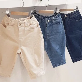 

2020 autumn new children clothing boys girls contracted and relaxed joker leisure cowboy pants