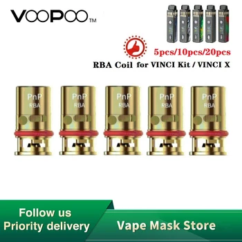 

1pc 20pcs Original VOOPOO PnP RBA Coil for VINCI R / VINCI X Mod Kit Pod System Kit 0.6ohm RBA Coil Head for VINCI Vape Kit