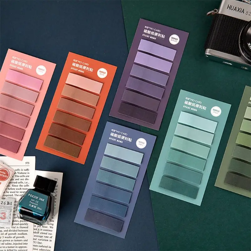 

OOTDTY Gradient Paper Sticky Note Index Message Sticker Memo Pad Label Random Delivery