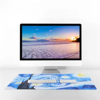 

1Pc Mouse Pad Starry Sky Pattern Mousepad Widen Thicken Mouse Mat Game Mouse Mat Desk Pad for Home Office