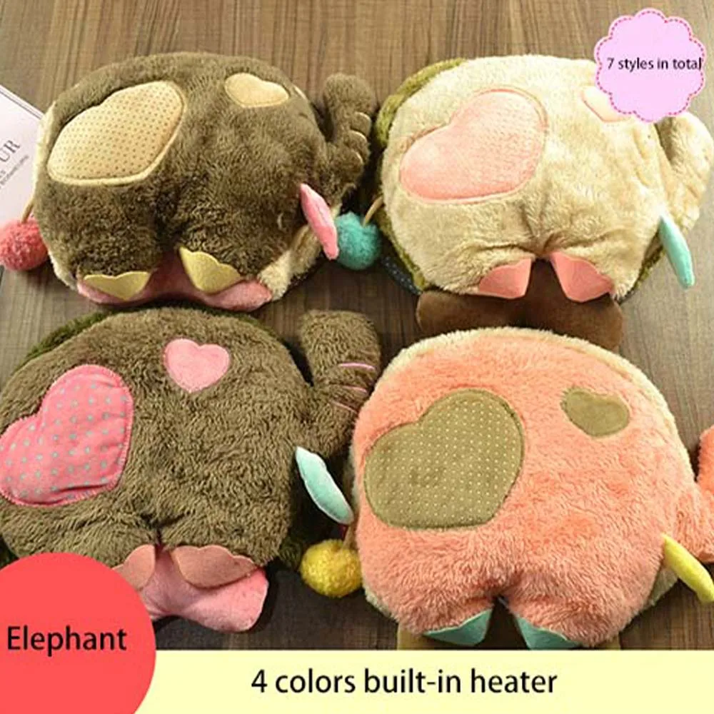 Heated Mouse Pad Winter Warm Mouse Pad Thick Cartoon Plush Hand Warmer Heated Mouse Mat USB Port With Wristguard Computer