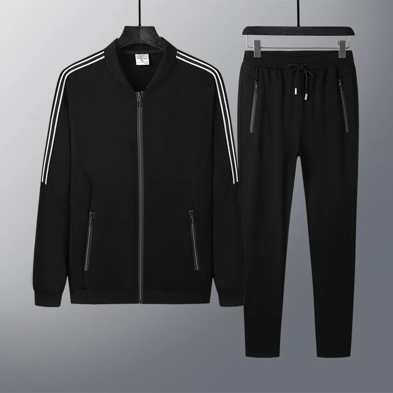 

Two-Piece Set Men Hoodie Suit Spring And Autumn Sports Set Men's Plus-sized Large Size Casual Long-sleeved Cardigan Trend Loose-