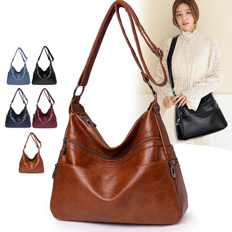 Designer Womens Large Leather Handbags Shoulder Bags Messenger Hobo Tote Purse 