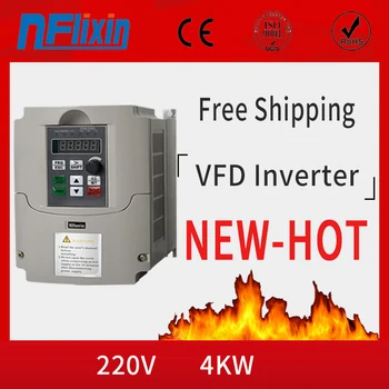 

vfd ac drive vfd frequency inverter with water pump Fan motor series 220V 4KW