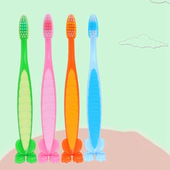 

New Toothbrush color random soft hair Soft Bristles Cute Cartoon Children Toothbrush Baby Kids Dental Oral Hygiene Care