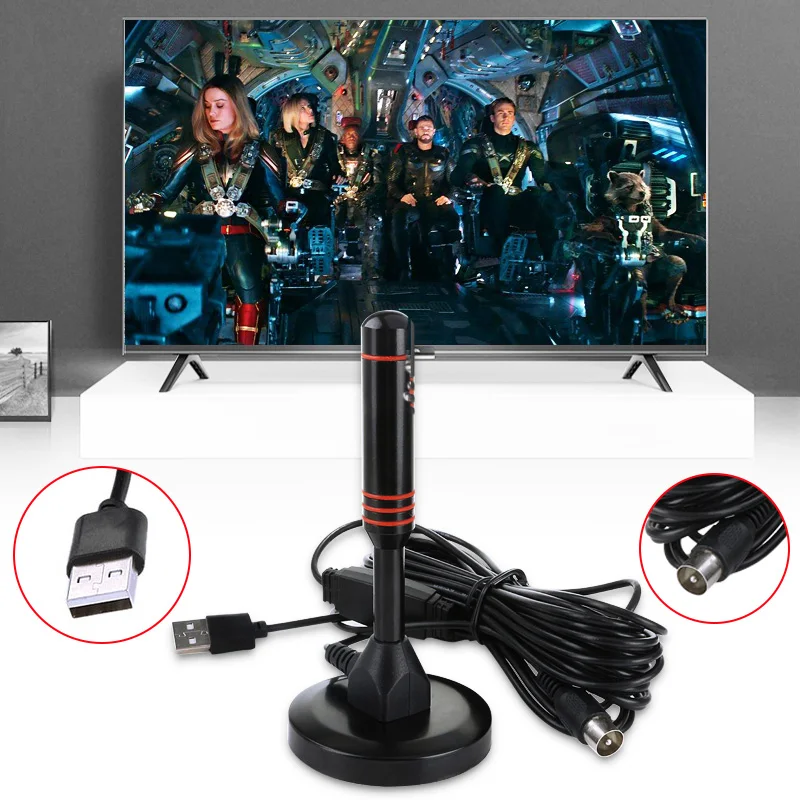 ТВ антенна с высоким коэффициентом усиления 22 дБ для DVB T телевизора/USB тюнера