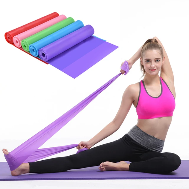 Bande élastique de résistance, 200cm, en caoutchouc naturel, pour  l'entraînement physique, le Yoga et le Pilates - AliExpress