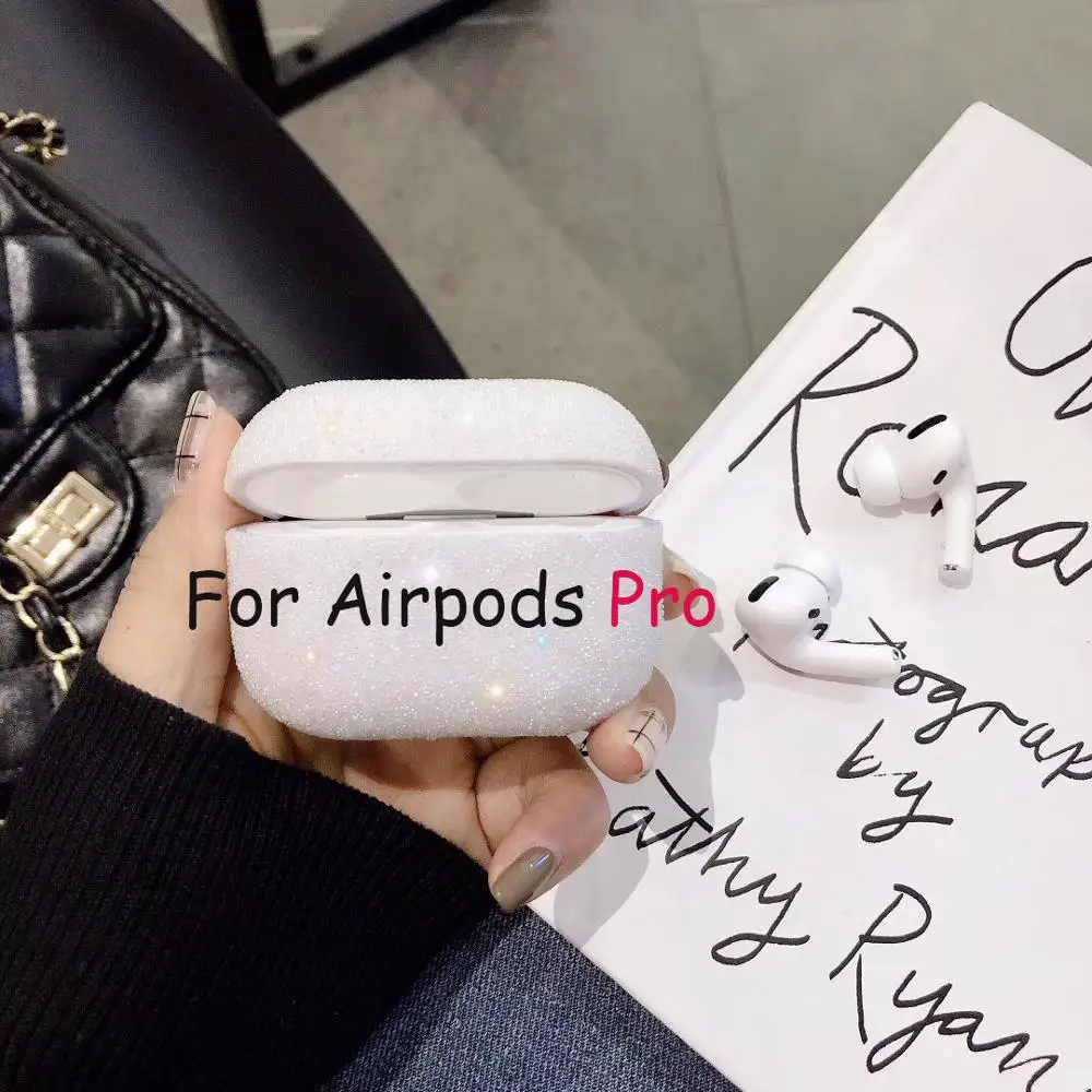 Чехол s для Airpods Pro, чехол, шикарный Кристалл, роскошная Девичья сумка, беспроводной Bluetooth чехол для наушников, для Airpods 2, 1, Heatset, зарядная коробка - Цвет: White For AirpodsPro