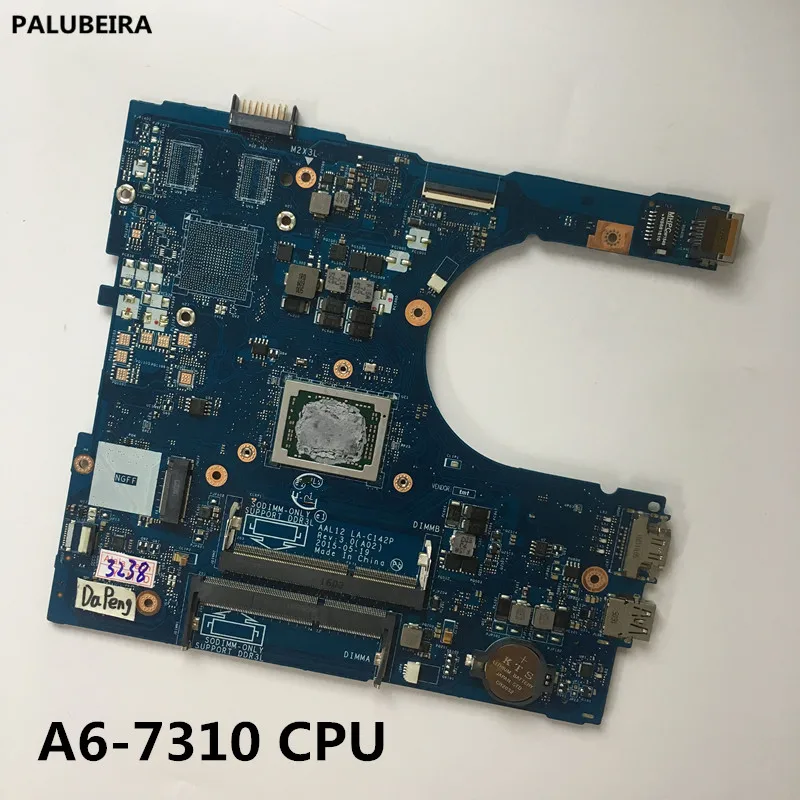 PALUBEIRA AAL12 LA-C142P для Dell Inspiron 5555 5755 Материнская плата ноутбука A6-7310 Процессор CN-0THKRW 0THKRW DDR3L тестирование в целости