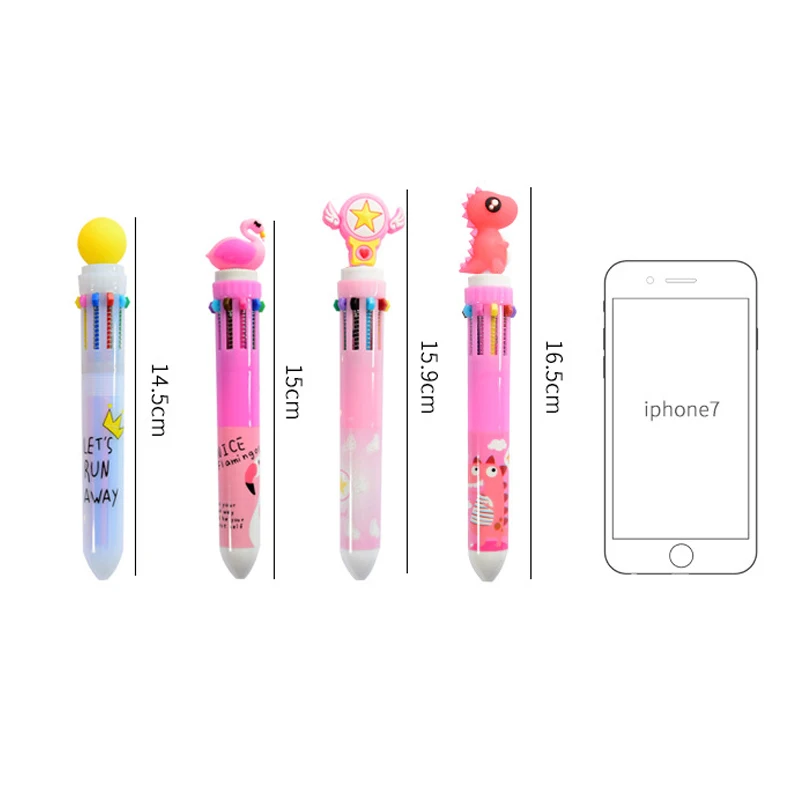 10-couleurs-mignon-Animal-dessin-anim-stylo-bille-cole-fournitures-de-bureau-papeterie-Papelaria-Escolar-multicolore
